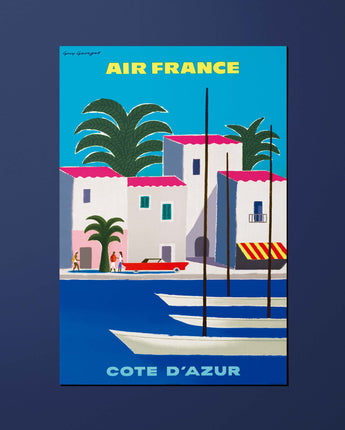 Carte postale Air France Legend Côte d'Azur, port 