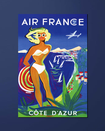 Carte postale Air France Legend Côte d'Azur, plage
