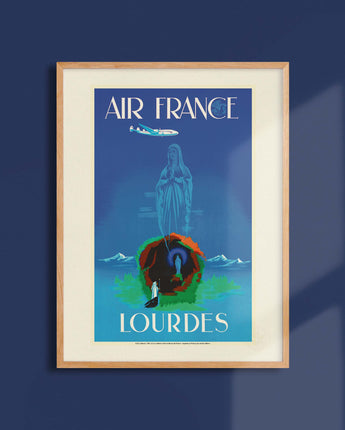 AFFICHE AIR FRANCE LEGEND LOURDES 30x40 gift