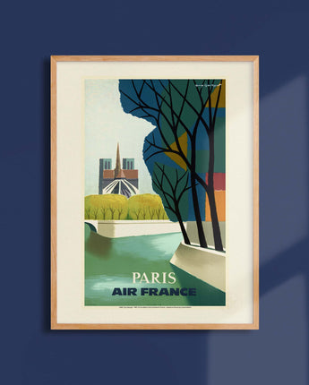 AFFICHE AIR FRANCE LEGEND PARIS NOTRE-DAME 30x40 gift