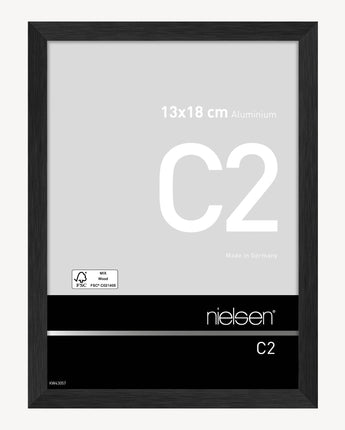 C2 Noir mat brossé 13 x 18 cm
