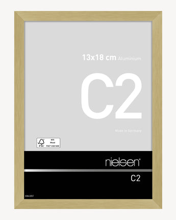 C2 Or mat brossé 13 x 18 cm