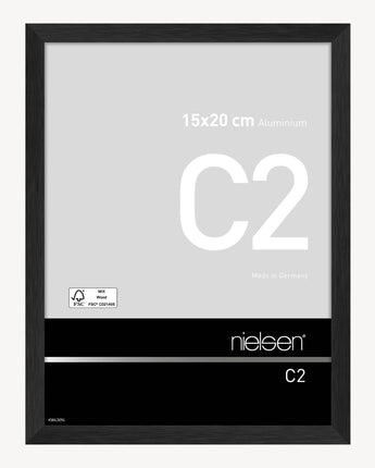 C2 Noir mat brossé 15 x 20 cm