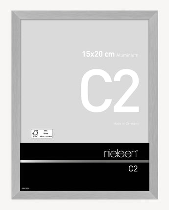 C2 Argent mat brossé 15 x 20 cm