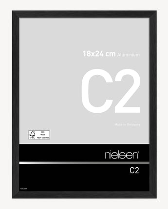 C2 Noir mat brossé 18 x 24 cm