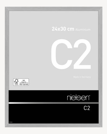C2 Argent mat brossé 24 x 30 cm