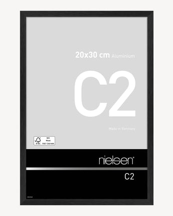 C2 Noir mat brossé 20 x 30 cm