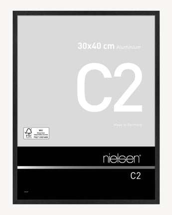 C2 Noir mat brossé 30 x 40 cm