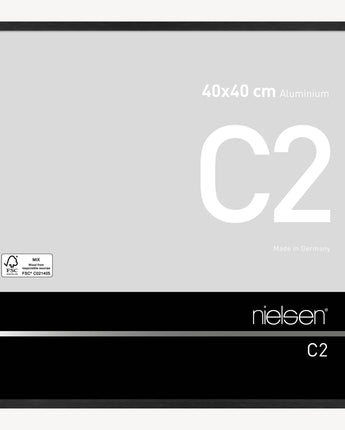 C2 Noir mat brossé 40 x 40 cm
