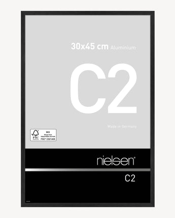 C2 Noir mat brossé 30 x 45 cm