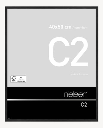 C2 Noir mat brossé 40 x 50 cm