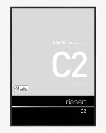C2 Noir mat brossé 50 x 70 cm