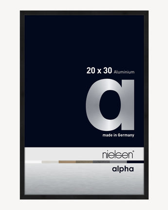 Alpha Black eloxiert matt 20 x 30 cm