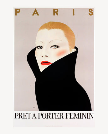 AFFICHE RAZZIA 1982 PARIS PRET A PORTER FEMININ